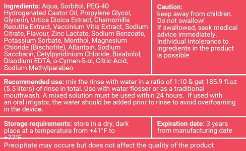 Concentrated Water flosser Rinse & mouthwash Gum Care| Add to Water Flosser & Oral irrigator | Apple Mint| Pack of 1 = 16.9 fl.oz | Alcohol Fluoride Free, Made in USA | WATER DENT in Kuwait