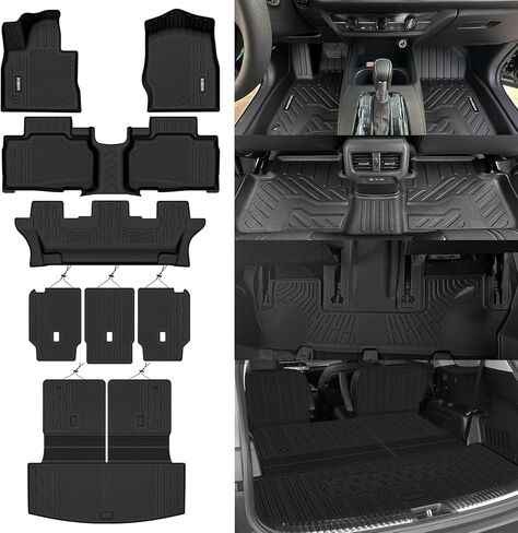 Naibeve Floor Mats for Nissan Rogue 2021-2025 2026 - All Weather Custom Fit for Nissan Rogue Floor Mats Cargo Mat with Backrest Mats Accessories(Not for Rogue Select or Sport Models) in Saudi Arabia