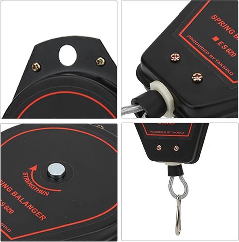 موازن الأدوات، حبل أدوات قابل للسحب، موازن زنبركي 0.6-2 كجم Es620 لخط التجميع أسود in Kuwait