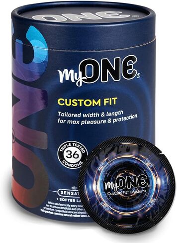 الواقي الذكري ذو الحجم الكلاسيكي من MyONE | العرض والطول المصممان | ماكس متعة | لاتكس أكثر نعومة تم اختباره ثلاث مرات | مشحم | غير سام، نباتي، غير معدّل وراثيًا | 55E: كلاسيكي عريض (55)، الطول 5.6 بوصة (E) in Saudi Arabia
