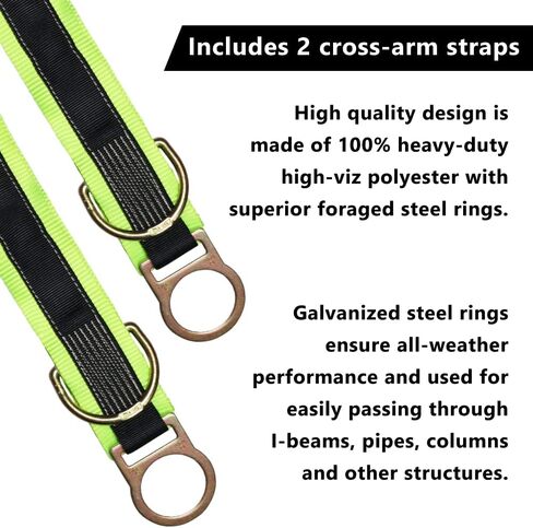 نظام شريان الحياة الأفقي AFP|حبل حماية من السقوط مؤقت لأربعة رجال بطول 100 قدم مع شريطين للذراعين المتقاطعين، ممتص للطاقة، حلقات تسلق، شداد حبل، دبوس وحقيبة حمل|معدات الوقاية الشخصية المصنفة من OSHA/ANSI|حبل أدوات مجاني in Kuwait