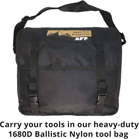 نظام شريان الحياة الأفقي AFP|حبل حماية من السقوط مؤقت لأربعة رجال بطول 100 قدم مع شريطين للذراعين المتقاطعين، ممتص للطاقة، حلقات تسلق، شداد حبل، دبوس وحقيبة حمل|معدات الوقاية الشخصية المصنفة من OSHA/ANSI|حبل أدوات مجاني in Kuwait