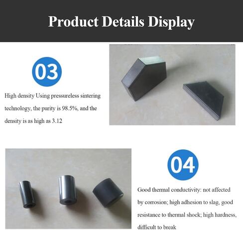 لوح سيراميك كربيد السيليكون 50 × 50 × 2 مم - 50 × 50 × 5 مم، لوحة مربعة من SiC مناسبة لتصنيع الآلات باستخدام الحاسب الآلي والصناعات الكيميائية، 50 × 50 × 3 مم (50 × 50 × 4 مم) in Kuwait