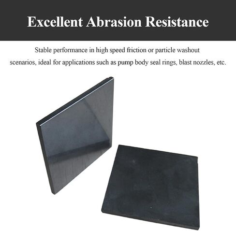 Silicon Carbide Ceramic Plate 100×100Mm Ceramic Square Sheet Thickness 7-20Mm Suitable for Lab Equipment and Chemical Industries,100×100×20mm(100x100x20mm) in Saudi Arabia