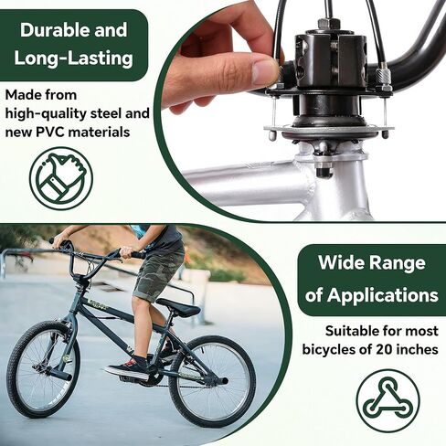 BMX Bike Gyro Brake Cables Front+Rear (Upper+Lower) with Spinner Rotor Full Kit, Bicycle Brake Lines Set Cable Wire & Housing, Suitable for Most Gyro Systems and 20" Bikes, Stabled in Saudi Arabia