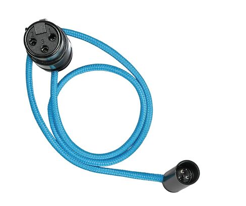 كوندور بلو | 17 بوصة الزاوية اليمنى ميني XLR (TA3) إلى كابل الصوت XLR الزاوية اليمنى | كابل ميكروفون صغير XLR ذكر إلى أنثى XLR ذو 3 دبابيس، كابل ميكروفون متوازن ومحمي لأجهزة الصوت الموجودة على الكاميرا | أزرق in Saudi Arabia
