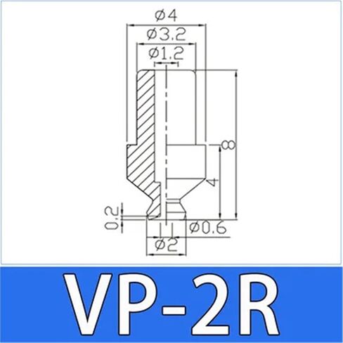 1PCS Vacuum Suction Cup VP2R VP4R VP6R 8R 10R 50R Manipulator Pad Variations Silicon Rubber Chuck Sucker Pneumatic(VP-4R,White Colour) in Saudi Arabia
