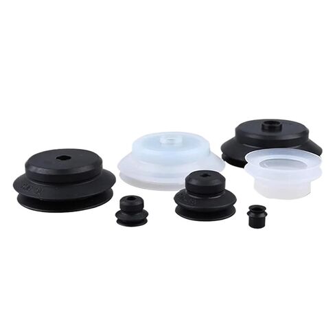 10PCS Pneumatic Vacuum Suction Cup Arm Double Layers Silicone Sucker for Injection Molding Machine Automation Tool(15mm,Black) in Saudi Arabia