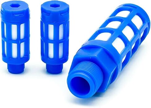 1 قطعة كاتم الصوت البلاستيك العادم الخمار هوائي 1/8 1/4 3/8 1/2 ذكر الموضوع امتصاص مرشح الضوضاء زلة قفل لمضخة التغشية (PSL-01) in Kuwait