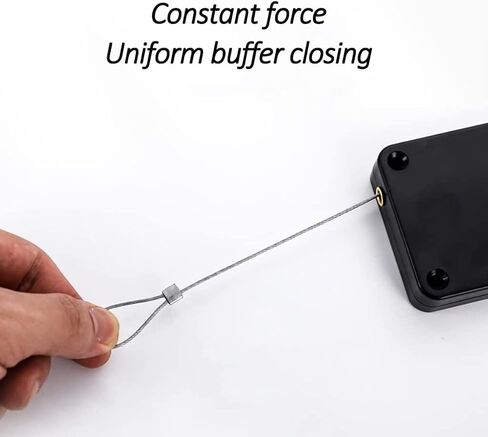 2 Pcs Automatic Sensor Door Closer-Kitchen Sliding Silent Buffer Simple Closer for Interior Wooden Glass Doors (3 Styles)(Black1000g Rally) in Saudi Arabia