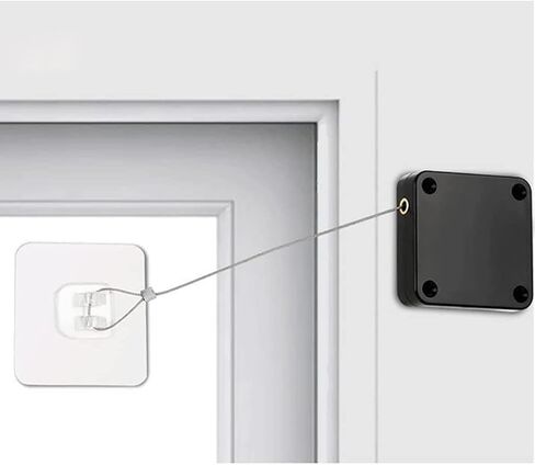 2 Pcs Automatic Sensor Door Closer-Kitchen Sliding Silent Buffer Simple Closer for Interior Wooden Glass Doors (3 Styles)(Black1000g Rally) in Saudi Arabia