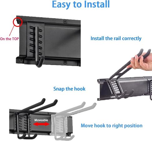 Garage Tool Organizer Wall Mount,32 inches Garden Tool Organizer with Adjustable Hooks for Garage, Basement, Shed,Shovel (Normal) in Saudi Arabia