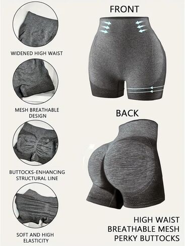 Women's High-Waisted Tummy Control Seamless Yoga Leggings Lightweight Breathable in Saudi Arabia
