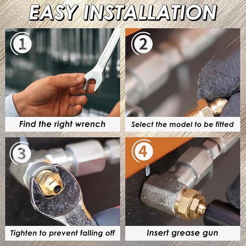 Hicarer 50 قطعة 1/4-28 Sae-lt النحاس تفتق الموضوع الشحوم زيرك الحلمة تركيب الملحقات للسيارات والآلات الزراعية والصناعية in Saudi Arabia
