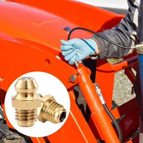 Hicarer 50 قطعة 1/4-28 Sae-lt النحاس تفتق الموضوع الشحوم زيرك الحلمة تركيب الملحقات للسيارات والآلات الزراعية والصناعية in Saudi Arabia