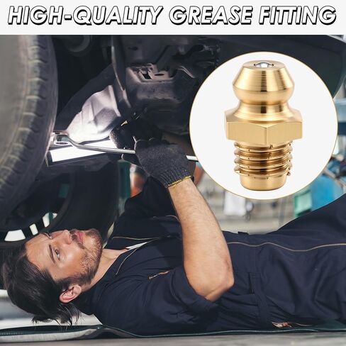 Hicarer 50 قطعة 1/4-28 Sae-lt النحاس تفتق الموضوع الشحوم زيرك الحلمة تركيب الملحقات للسيارات والآلات الزراعية والصناعية in Saudi Arabia