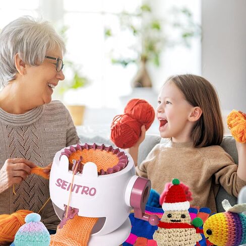 Sentro Knitting Machine,Sentro 32 Needles Mushroom Knitting Machine for Adults and Beginners Automatic Circular Weaving Spinning Knitting Loom Machine Kit for Knitting Toys,Scarf,Hats,Sweater in Kuwait