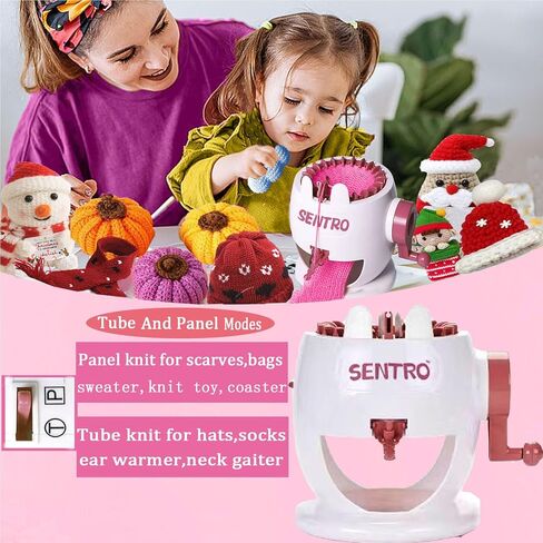 Sentro Knitting Machine,Sentro 32 Needles Mushroom Knitting Machine for Adults and Beginners Automatic Circular Weaving Spinning Knitting Loom Machine Kit for Knitting Toys,Scarf,Hats,Sweater in Kuwait