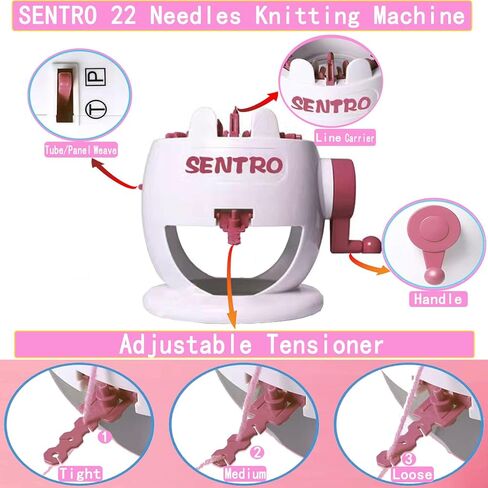 Sentro Knitting Machine,Sentro 32 Needles Mushroom Knitting Machine for Adults and Beginners Automatic Circular Weaving Spinning Knitting Loom Machine Kit for Knitting Toys,Scarf,Hats,Sweater in Kuwait