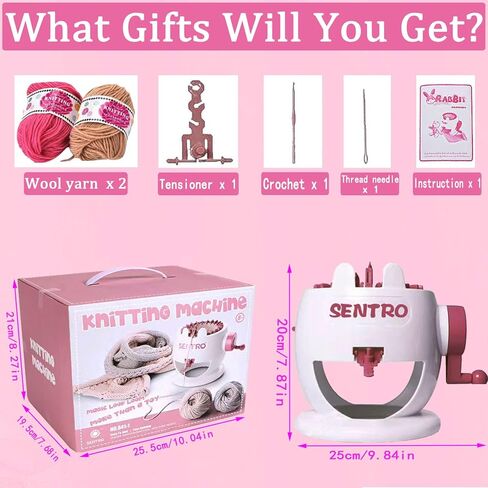 Sentro Knitting Machine,Sentro 32 Needles Mushroom Knitting Machine for Adults and Beginners Automatic Circular Weaving Spinning Knitting Loom Machine Kit for Knitting Toys,Scarf,Hats,Sweater in Kuwait