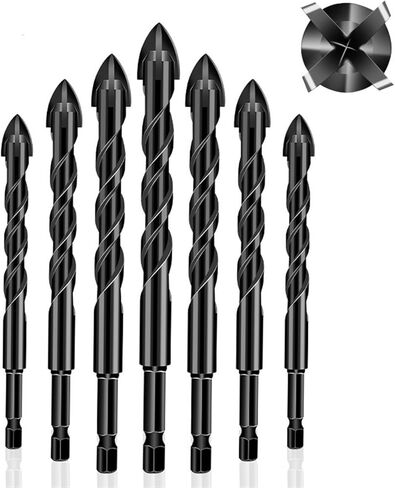 Drill Bits 4 Blades Tip Twist Drill Bit 3/4/5/6/8/10/12mm 1Pcs(6mm) in Saudi Arabia