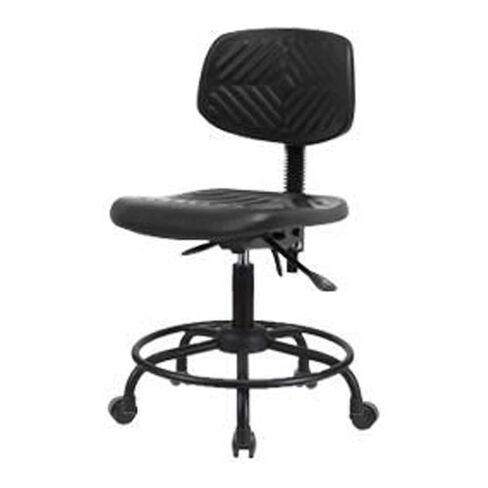 Thomas ECOM PDHCH-RT-T1-A0-RC Polyurethane Desk Height Chair with Round Tube Base, Tilt and Without Arm, Casters in Kuwait
