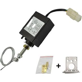 Normally Open DC 12V/24V Engine Flame Out Device Engine Stop Solenoid Valve Power On Pull Type Flameout Magnetic(Without Bracket,12V) in Kuwait
