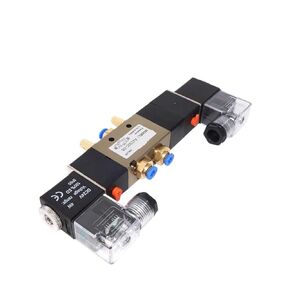 4V230C.E.P-08 5 Way 3 Position 1/4" Pneumatic Solenoid ValveDC12V DC24V AC110V AC220V(4V230C-08 AC110V,12mm) in Kuwait