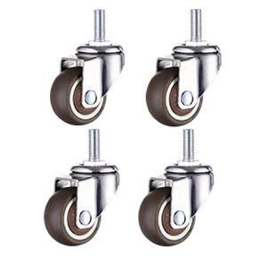 4 PCS Stem Threaded Casters Office Chair Wheels Heavy Duty Furniture Swivel Caster Cart Trolley Cabinet Table(4pcs Swivel Wheels,2inch) in Saudi Arabia