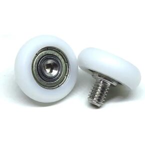 4 قطع BSR69622-7C1L8M6 بوم بكرة مستديرة مع M6 المسمار OD 22 مللي متر النايلون المغلفة البلاستيك الترباس الأسطوانة in Kuwait