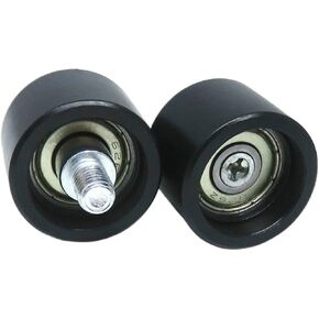 2 قطع 25 مللي متر قطر بوم محمل العجلة بكرة مع M6 برغي BS62625-18C1L8M6 25 مللي متر OD ملفوفة النايلون خيط خارجي خط الأسطوانة in Kuwait