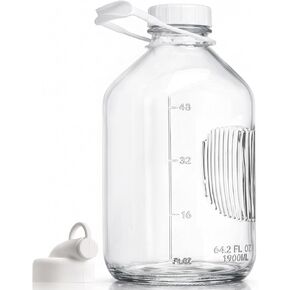 CUCUMI 10pcs 16oz Glass Juice Bottles with Lids, Reusable Juice Containers Drinking Jars Water Cups with Brush, Glass Straws, Lids with Hole in Kuwait