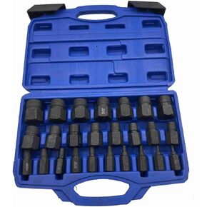 25Pcs Hex Screw Extractor Set,High Hardness ‌40Cr Multi Functional Damaged Broken Screw Bolt Remover for Rusted Hex Screws in Saudi Arabia