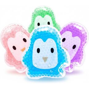 Kids Ice Pack for Boo Boos, Reusable Gel Cold Compress for Children, Cute Penguin Shape Cool Packs for Injuries, Fever, Bruises, Swelling & First Aid Pain Relief in Kuwait