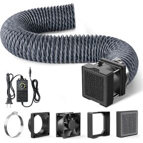 Adjustable Ventilation Kit for 3D Printer Enclosure, Fan Fume Exhaust Pipe Kit with Filter & Powerful Exhaust Fan, Efficient Ventilation, Exhaust Odors Smoke and Dust in Saudi Arabia