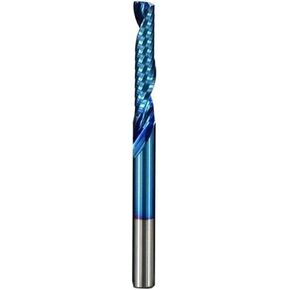 1 قطعة فلوت مفرد O فلوت مطحنة نهاية حلزونية 3.175 مم عرقوب مطحنة نهاية فلوت واحدة نانو أزرق مطلي CNC راوتر بت لولبية طحن لقمة طحن حلزونية للألمنيوم والأكريليك PVC MDF البلاستيك in Kuwait