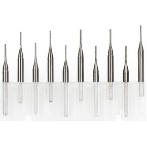 10pcs Carbide End Mill Engraving Milling Cutter Milling Cutter Set 0.8-1.3.175mm Corn Engraving Cutter 3.175mm Shank CNC Router Bit End Mill for PCB Machine(10pcs 1.0mm) in Saudi Arabia