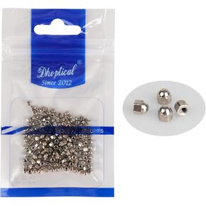 200 قطعة من أغطية لولبية معدنية سداسية للنظارات - متوافقة مع النظارات بدون إطار واختيار النظارات الشمسية، وإكسسوارات إصلاح النظارات المتينة in Kuwait