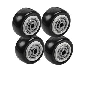 4 Pieces/lot 2.5 inch Diamond Single Wheel with Double Bearing Cover Black Furniture Caster Medium Size Accessories in Saudi Arabia
