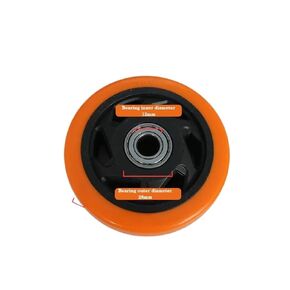 8 4-inch Polyurethane Orange Flower Single Wheel wear-Resistant cart with Double Bearings in Saudi Arabia