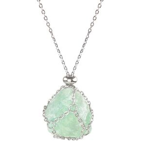Handmade Stainless Steel Cage for Stone, Crystal Cage Holder Necklaces, Crystal Pendant Necklace, for Jewelry Making Women Men in Saudi Arabia