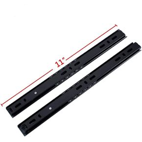 2 Sections Metal Drawer Slide Rail Tracks Ball Bearing Slides Side Mount Type (11 Inch, Black) in Kuwait