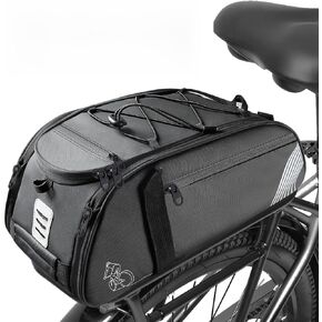 Rear Bike Rack Bag, 13.5L Waterproof Bicycle Ebike Saddle Bag Bicycle Trunk Pannier Rear Seat Bag with Reflector, Cycling Bike Carrier Backseat Storage Luggage for Commuter Travel in Kuwait