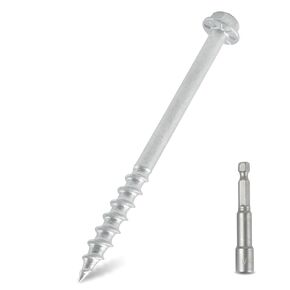 #10 × 2-1/2 بوصة براغي موصل SD، براغي تعليق الرافعة 1/4 بوصة رأس سداسية بقطر 0.380 بوصة، مجلفنة ميكانيكيًا، للبناء، وتحسين المنزل (500 قطعة) in Kuwait