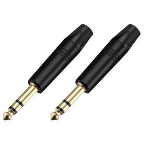 10 قطع جاك 6.35 ملم 3 بوليستيريو ذكر موصل قابس أنبوب الألومنيوم النحاس 1/4 بوصة ميكروفون التوصيل موصل كابل الصوت (5xBlack 5xRed) in Kuwait