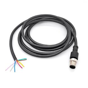 خط موصل الاستشعار M12 زاوية ذكر أنثى مستقيمة 4 5 8Pin + 2m PVC 1 قطعة (ذكر مستقيم 8p) in Kuwait