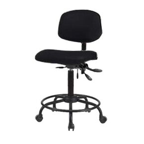 Thomas ECOM VMBCH-RT-T0-A0-RC-c8546 كرسي متوسط ​​الارتفاع من الفينيل الأزرق مع قاعدة أنبوبية مستديرة وبدون إمالة/ذراع، عجلات in Kuwait