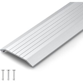 1 Pcs 3" W x 3/8" H x 36" L Aluminum Threshold for Exterior Door Doorways Metal Door Threshold Floor Transition Strip Flat Profile, Commercial Entryway Wheelchair Draft Protection, Silver in Kuwait