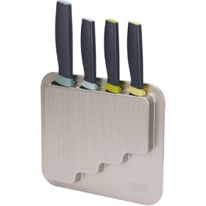 Joseph Joseph DoorStore Knives Elevate Set with Knife Block 3M Adhesive Wall and Cabinet Door Mount, 5-piece Opal in Kuwait