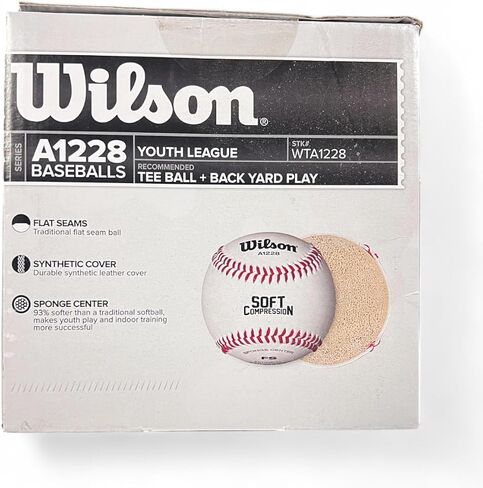 WILSON A1228 Soft Compression Baseballs 6PK in Saudi Arabia